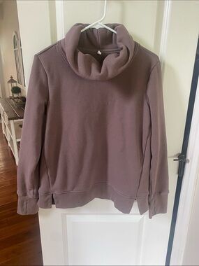 Cozy Funnel Neck Pullover Sweater - Mauve